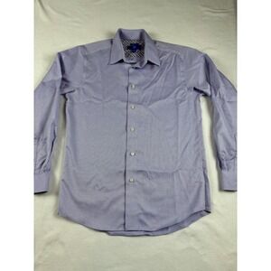Egara Mens Slim Fit Non-Iron Dress Shirt Purple‎ Size M